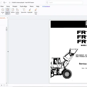 Fiatallis FR10 FR12 FR15 Wheel Loader Service Manual -  PDF