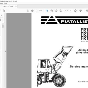 Fiatallis FR10 FR12 FR15 Wheel Loader Service Manual - PDF