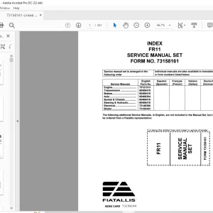 Fiatallis FR11 Wheel Loader 8065 Engine Service Manual - PDF
