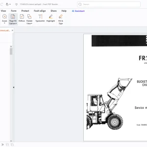 Fiatallis FR20 Wheel Loader Service Manual - PDF