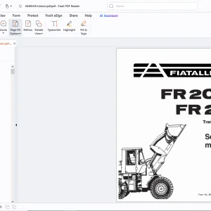Fiatallis FR20B FR20 Wheel Loader Service Manual - PDF
