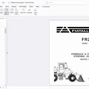 Fiatallis FR20B Wheel Loader Service Manual - PDF