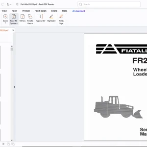 Fiatallis FR220 Wheel Loader Service Manual - PDF