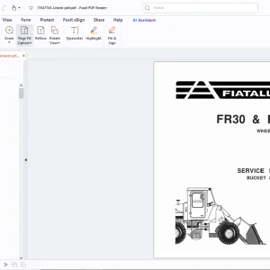 Fiatallis FR30 FR35 Wheel Loader Service Manual - PDF