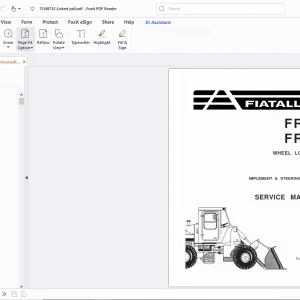 Fiatallis FR30 FR35 Wheel Loader Service Manual - PDF