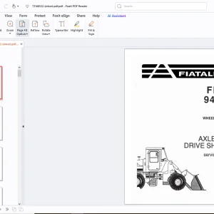 Fiatallis FR35 945-B 945 Wheel Loader Service Manual - PDF