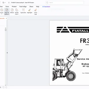 Fiatallis FR35 Wheel Loader Service Manual - PDF