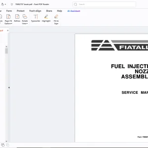 Fiatallis Fuel Injection Nozzle Assemblies Service Manual - PDF