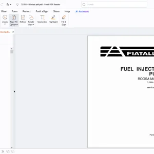 Fiatallis Fuel Injection Pump D DB & DC Series Service Manual - PDF