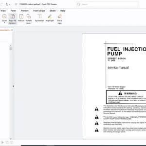 Fiatallis Fuel Injection Pump Supplementary Service Manual - PDF