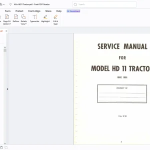 Fiatallis HD 11 Tractor 1958 Service Manual - PDF
