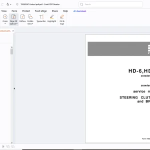 Fiatallis HD-6 HD-11 Crawler Tractor 7G Crawler Loader Service Manual - PDF