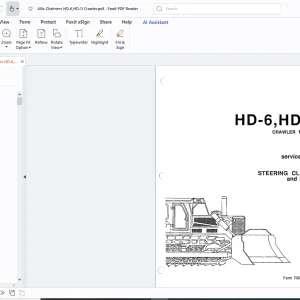 Fiatallis HD-6 HD-11 Crawler Tractors Steering Clutches & Brakes Service Manual - PDF