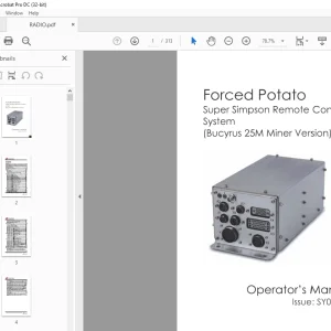 Forced Potato Super Simpson Remote Control System (Bucyrus 25M Miner Version) Operator's Manual