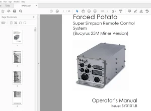 Operation Manual for Forced Potato Super Simpson Remote Control SY0101.B