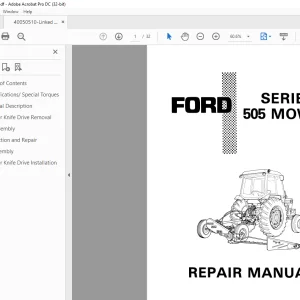 Ford SERIES 505 MOWER REPAIR MANUAL - PDF DOWNLOAD