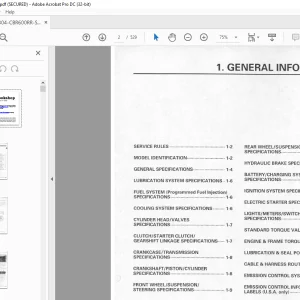 HONDA CBR600RR-Service Manual -  PDF DOWNLOAD