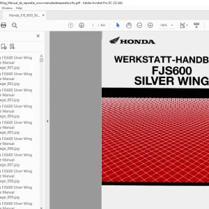 HONDA FJS600 SILVER WING WERKSTATT-HANDBUCH - PDF  DOWNLOAD