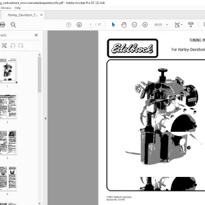 Harley-Davidson Carburetors TUNING INSTRUCTIONS Manual - PDF DOWNLOAD