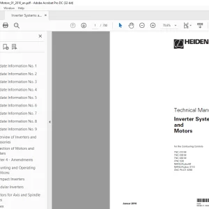 Heidenhain Inverter Systems & Motors Technical Manual - PDF DOWNLOAD