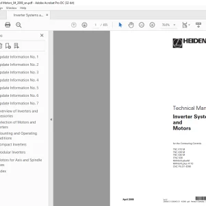 Heidenhain Inverter Systems & Motors Technical Manual 2008 - PDF DOWNLOAD