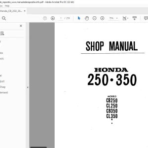 Honda 250.350 CB250 CL250 CB350 CL350 Shop Manual - PDF DOWNLOAD