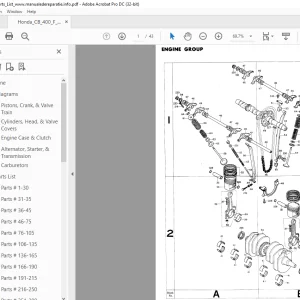 Honda CB 400 F Parts List  Manual - PDF DOWNLOAD