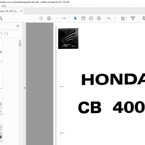 Honda CB 400 N Bedienungsanleitung - PDF DOWNLOAD