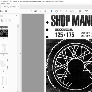 Honda CB125.175 CL125.175 Shop Manual - PDF DOWNLOAD