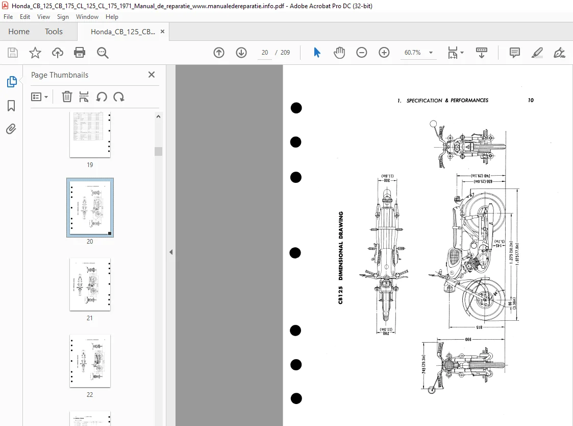 Honda CB125.175 CL125.175 Shop Manual - PDF - Image 2
