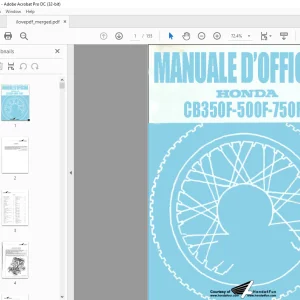 Honda CB350F 500F-750F Manuale D'Officina - PDF DOWNLOAD