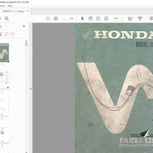 Honda CB500 Parts List Manual  - PDF DOWNLOAD