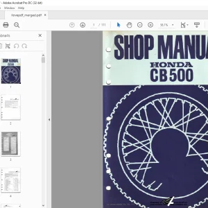 Honda CB500 Shop Manual - PDF DOWNLOAD