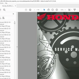 Honda CB900F 919 Service Manual  - PDF DOWNLOAD