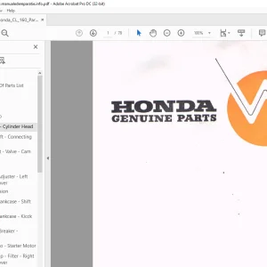 Honda CL-160 Genuine Parts Manual - PDF DOWNLOAD