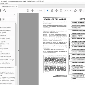 Honda VTR1000SP Service Manual - PDF DOWNLOAD