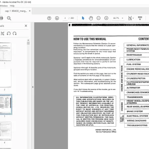 Honda XR400 Service Manual  - PDF DOWNLOAD