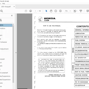Honda Z50R Shop Manual - PDF DOWNLOAD