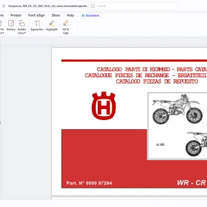 Husqvarna CR 125 WR 125 2001 Parts Manual - PDF DOWNLOAD