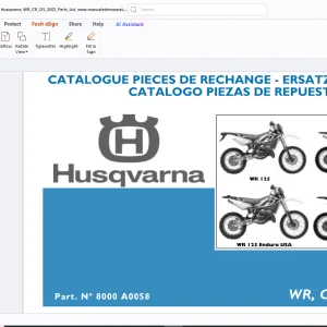 Husqvarna CR 125 WR 125 2002 Parts Manual - PDF DOWNLOAD