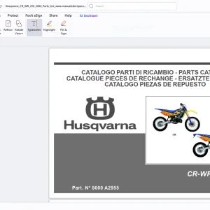 Husqvarna CR-WR 250/2000 Parts Manual - PDF DOWNLOAD