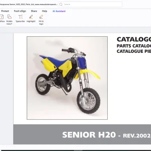 Husqvarna Senior H20-2002 Parts Manual - PDF DOWNLOAD