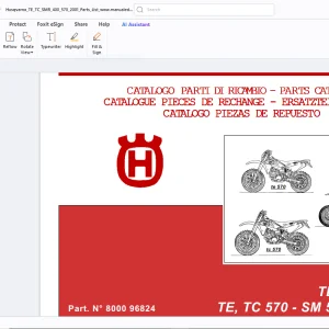 Husqvarna TE 400 TE 570 TC 570 SM 570 R 2001 Parts Manual - PDF