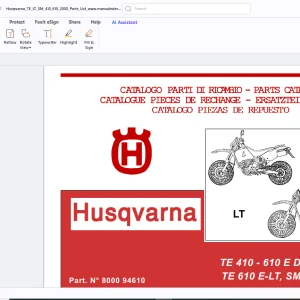 Husqvarna TE 410-610 E Dual Purpose TE 610 E-LT SM 610 S2000 Parts Manual - PDF