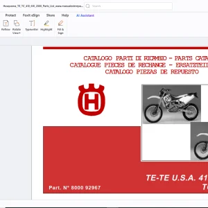 Husqvarna TE-TE 410-610 TC-610 2000 Parts Manual - PDF DOWNLOAD