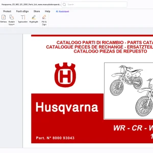 Husqvarna WR-CR-WR 125/2000 Parts Manual - PDF DOWNLOAD