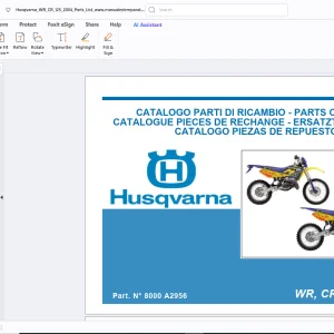 Husqvarna WR125 CR 125 2004 Parts Manual - PDF DOWNLOAD
