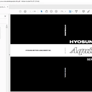 Hyosung Aquila 250 Service Manual 99000-95310 - PDF DOWNLOAD