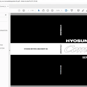 Hyosung Comet 650 Service Manual 99000-94810 - PDF DOWNLOAD