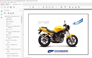 Hyosung GT 125 Parts Manual  - PDF DOWNLOAD